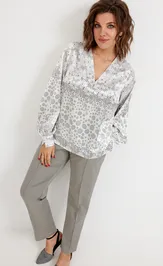 Блуза BegiModa 4142 круги на белом