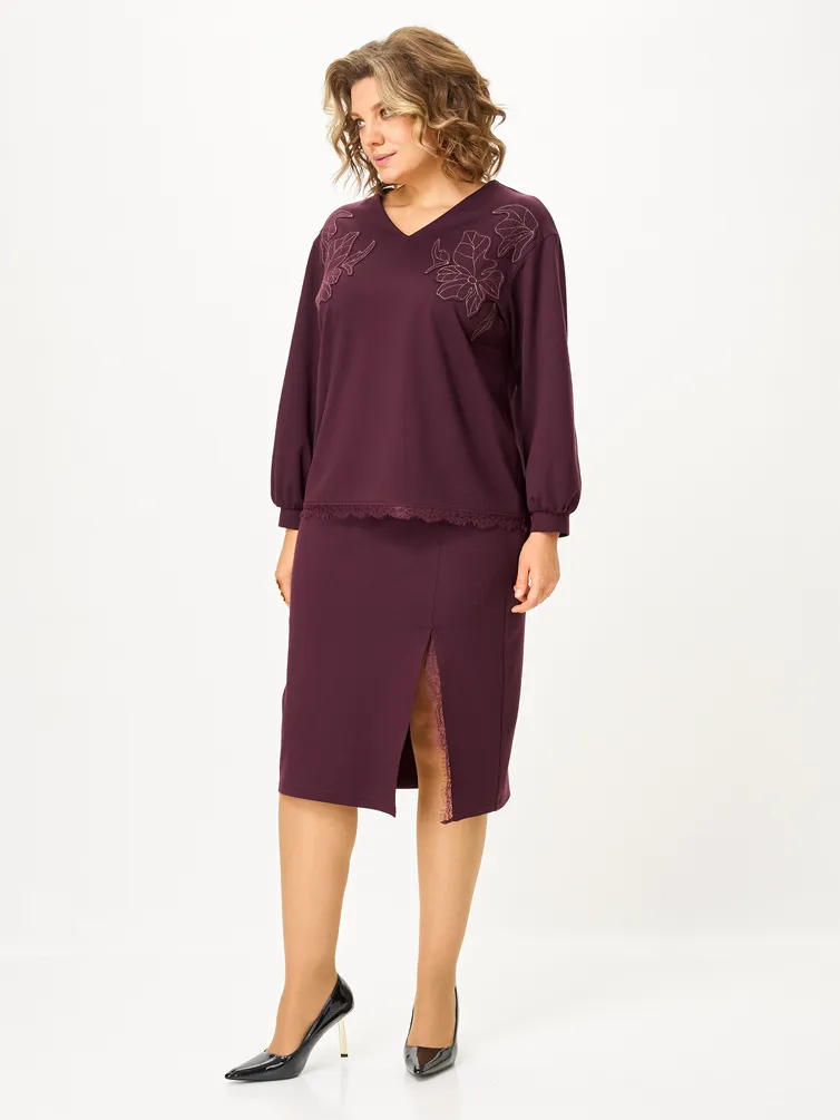 Garnitur Vilena-fashion #1169 burgundi