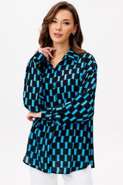 Blouse VIZAVI #735 cherno-goluboj