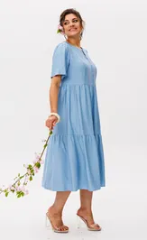 Платье Anelli Laurel 1604 голубое кружево