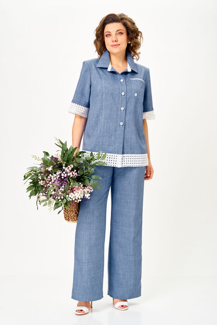 Костюм Vilena-fashion арт. 1156 голубой