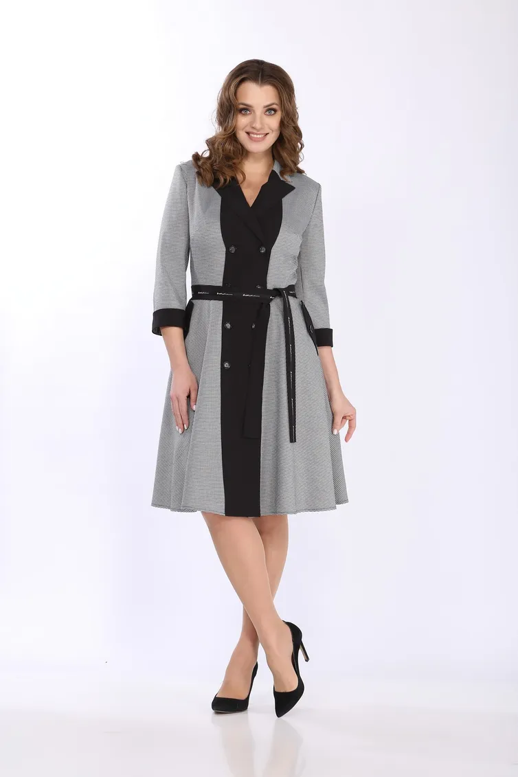 Sukienka Vilena-fashion #775 lapka cherno-belaya