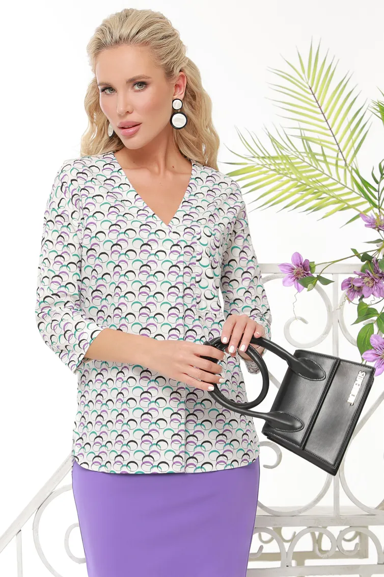 Bluzka DS Trend #B-1693-0179-04 (belaya printovannaya s zashhipom)