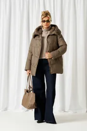 Coat Beautiful & Free #1018 xaki