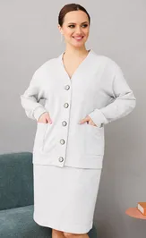 Костюм Anastasia 1195 серый меланж