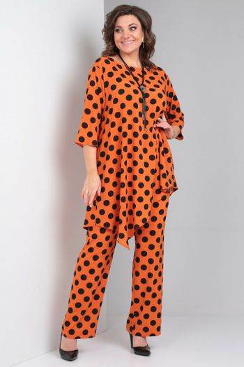 1299 оранжевый/горох