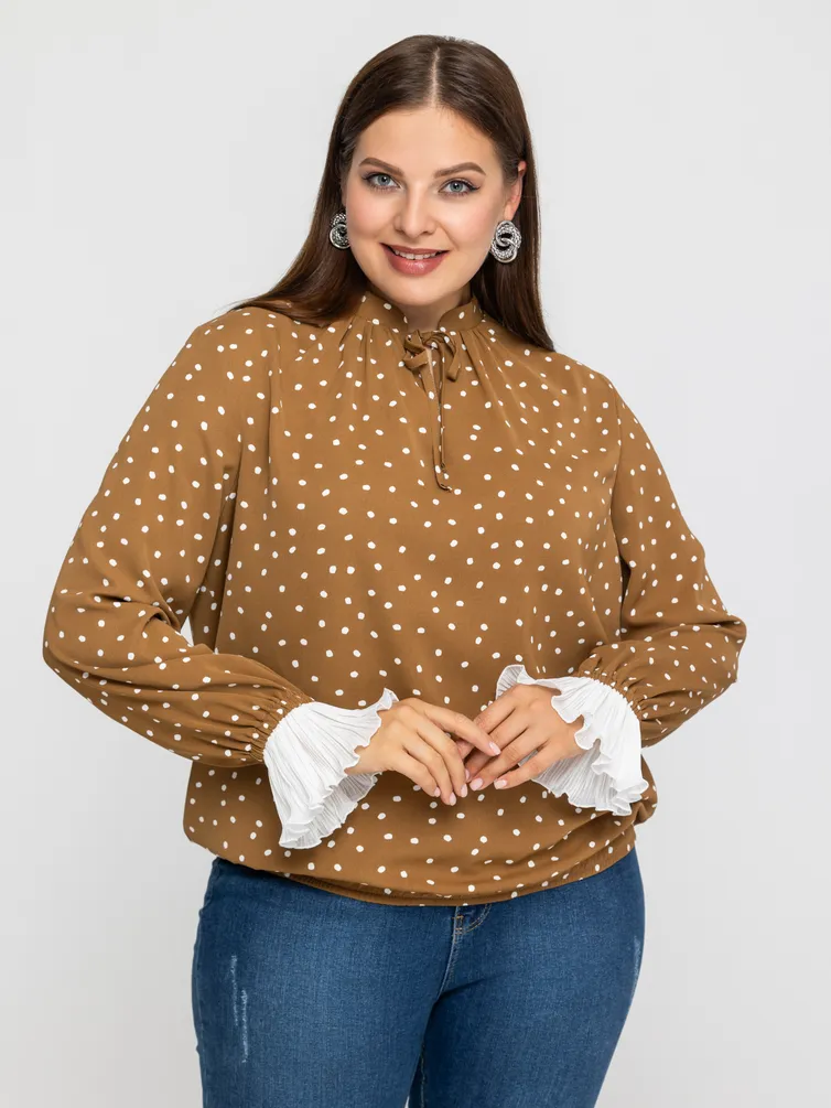 Bluzka Avila #0984 svetlo-korichnevyj