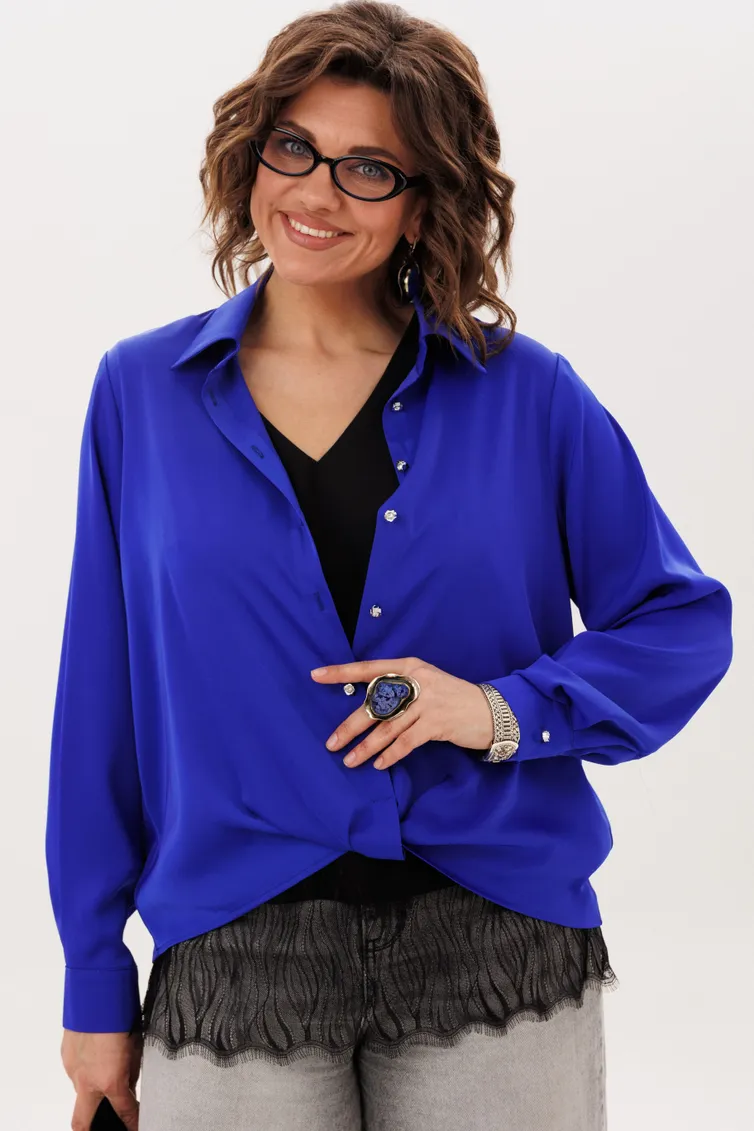 Blouse Anelli Laurel #1663 oslepitelno sinij