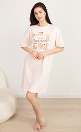 Сорочка Купалинка 40007G 158,164 Пудровый