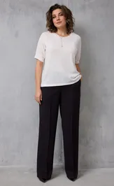 Брюки BegiModa 6079 чёрный баклажан