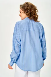 Рубашка Michel Chic арт. 800 голубой ажур