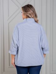 Блузка NOVITA арт. 1423 серая клетка
