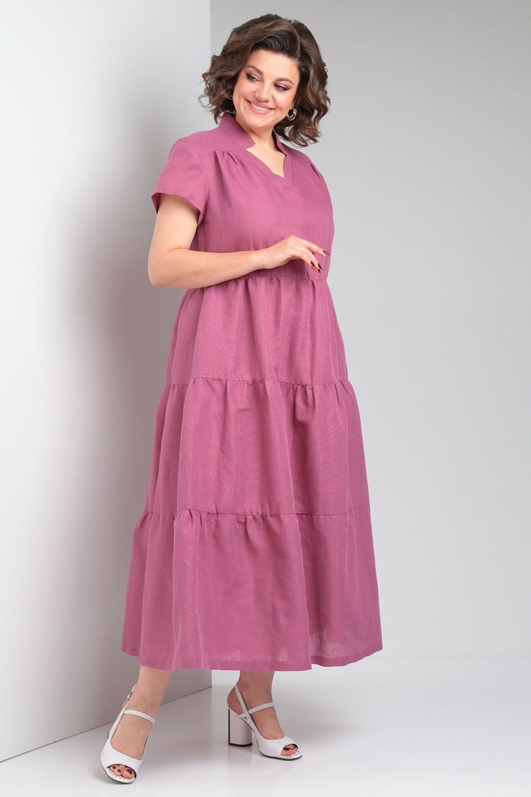 Dress Celentano #5028.1 len malinovyj