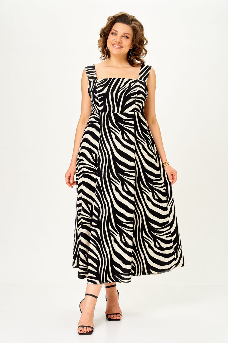 Платье Anastasia MAK арт. 1268 черный/молочный