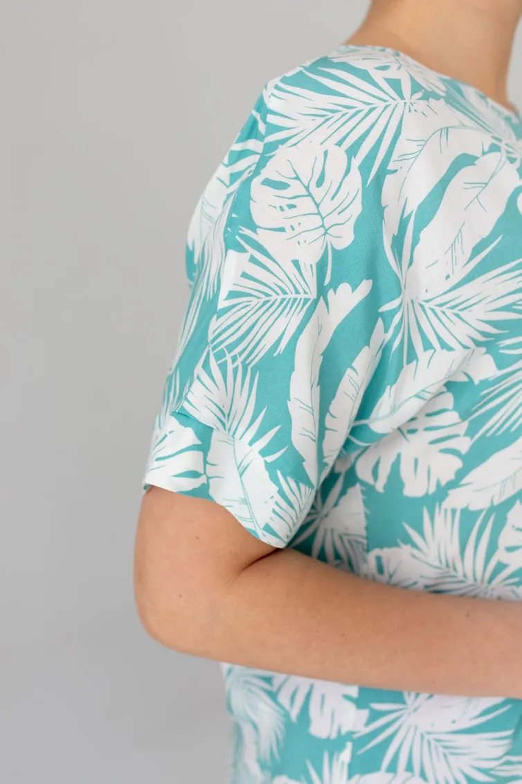 Bluzka TOOK A LOOK & Angelika #TB-300k tropicheskie listya
