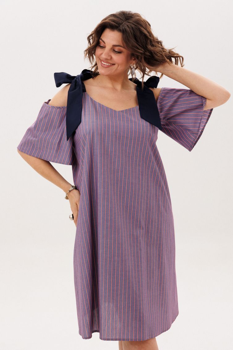 Платье Anelli Laurel арт. 1820 синий бант