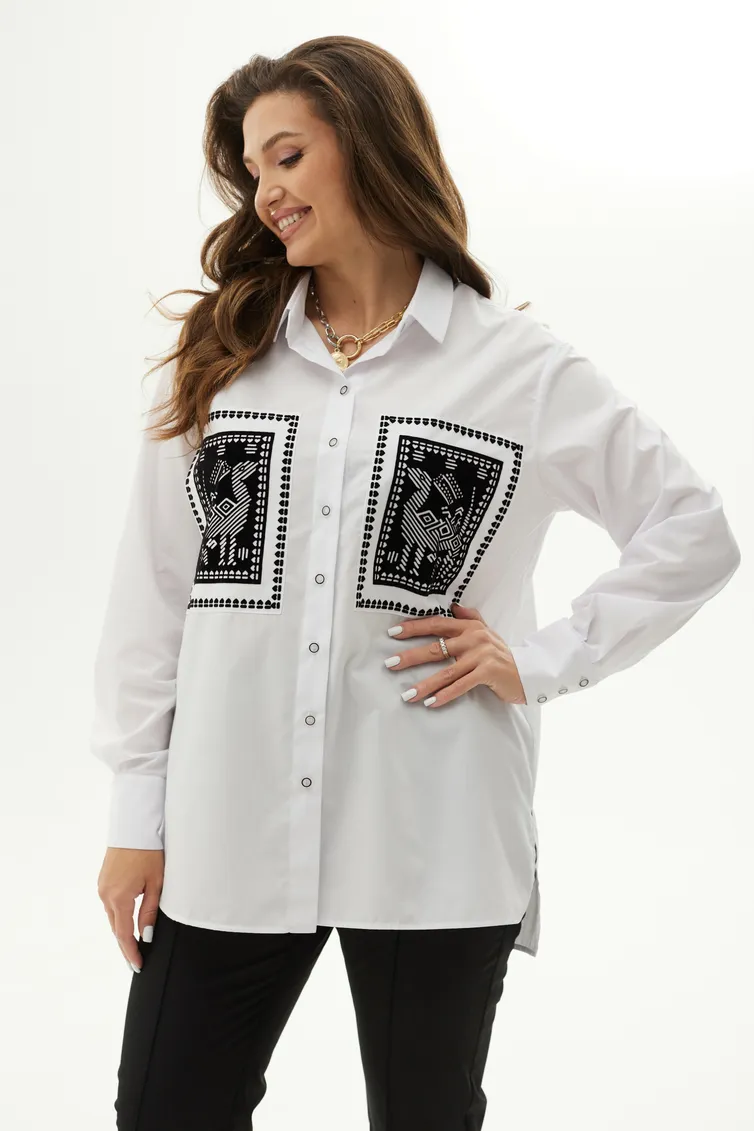 Bluzka MALI #623-049 belyj