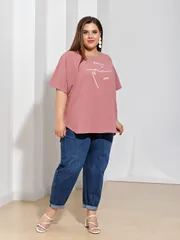 Bluzka DORA plus #0250-1 rozovaya pudra
