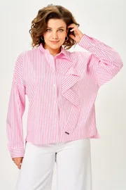 Bluzka Michel Chic #798 poloska rozovaya