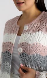 Кардиган BONADI 1285 пудра-серый