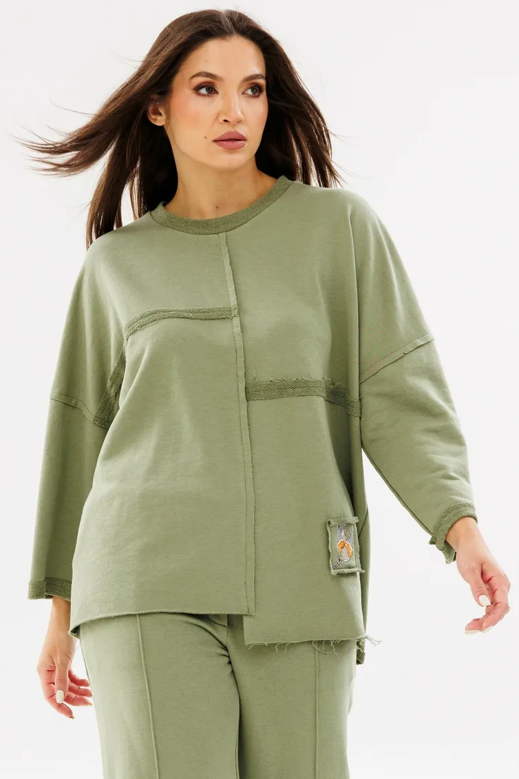 Sweatshirt Ma Cherie #1109 xaki