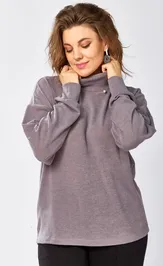 Лонгслив BegiModa 4156 фиолетовый пепел