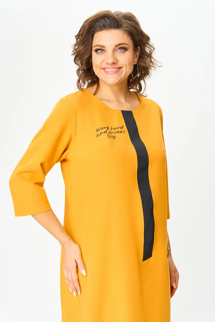 Sukienka Michel Chic #2073/1 gorchichnyj