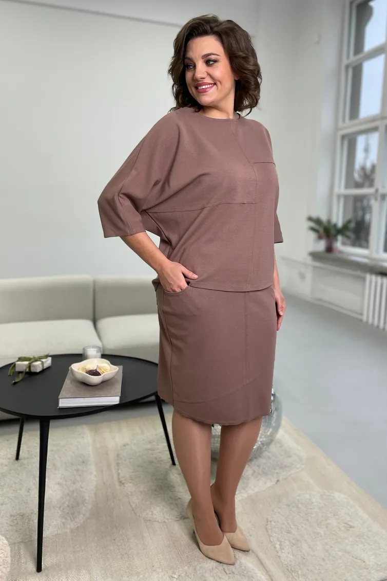 Skirt Rumoda #2095 korichnevyj