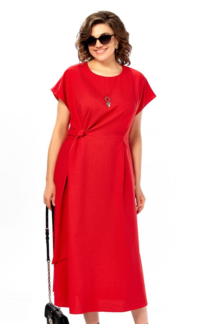 Dress Olga Style #S1019 krasnyj