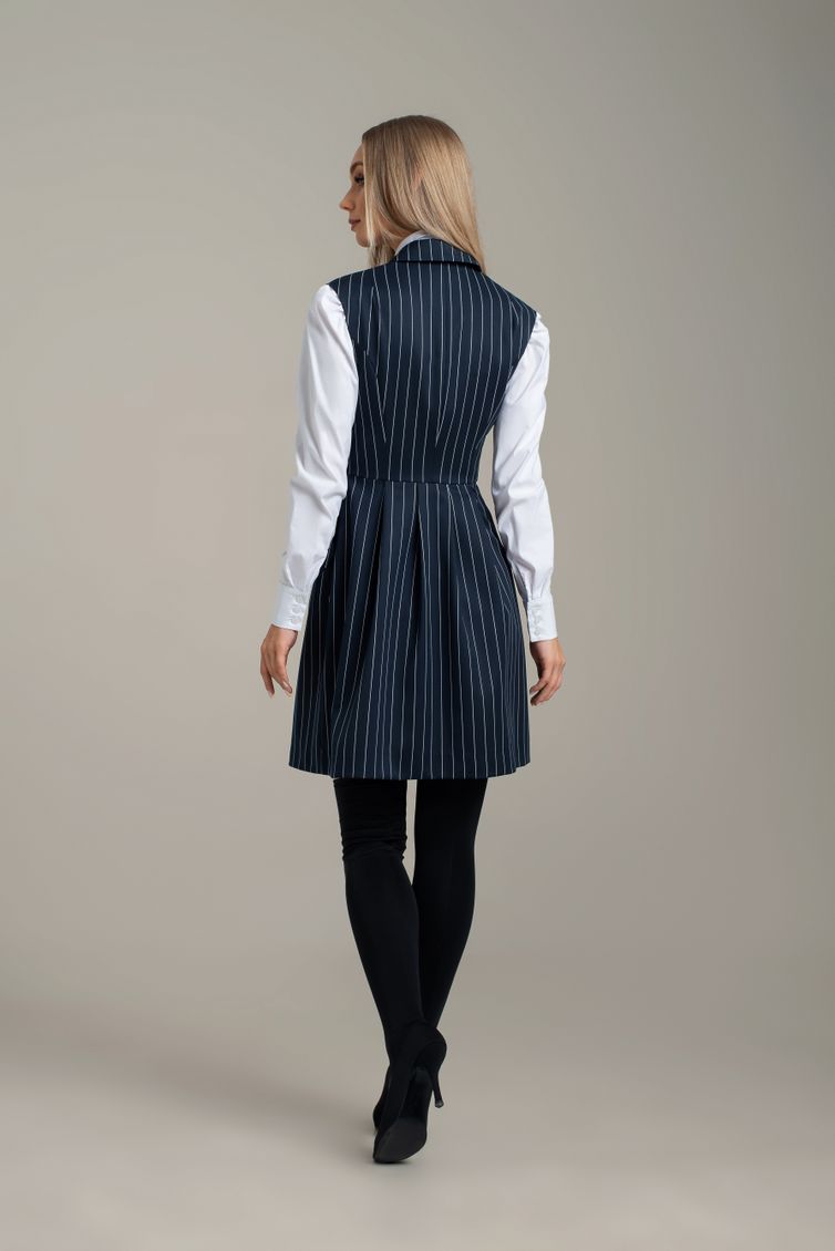 Dress MARIKA #361 t.sin v polosku