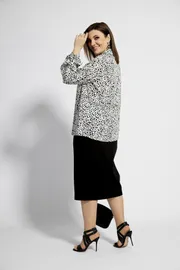 Блуза BegiModa арт. 4036 чёрно-белый