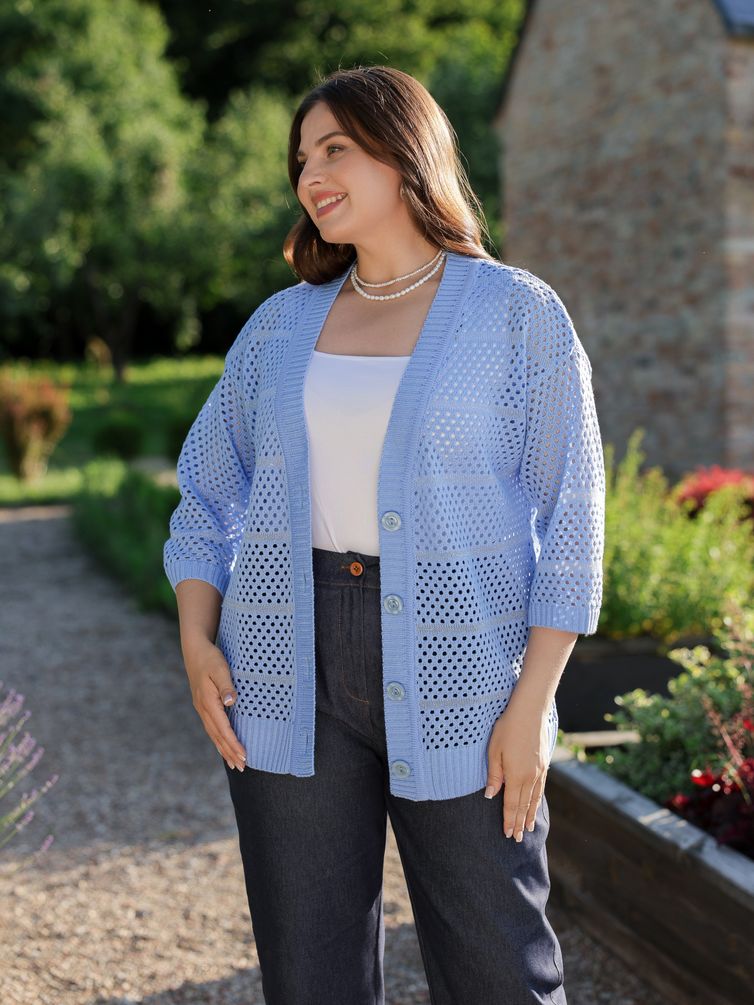 Sweter BONADI #1819 goluboj