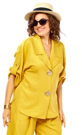 Костюм Ольга Стиль С1013 горчица