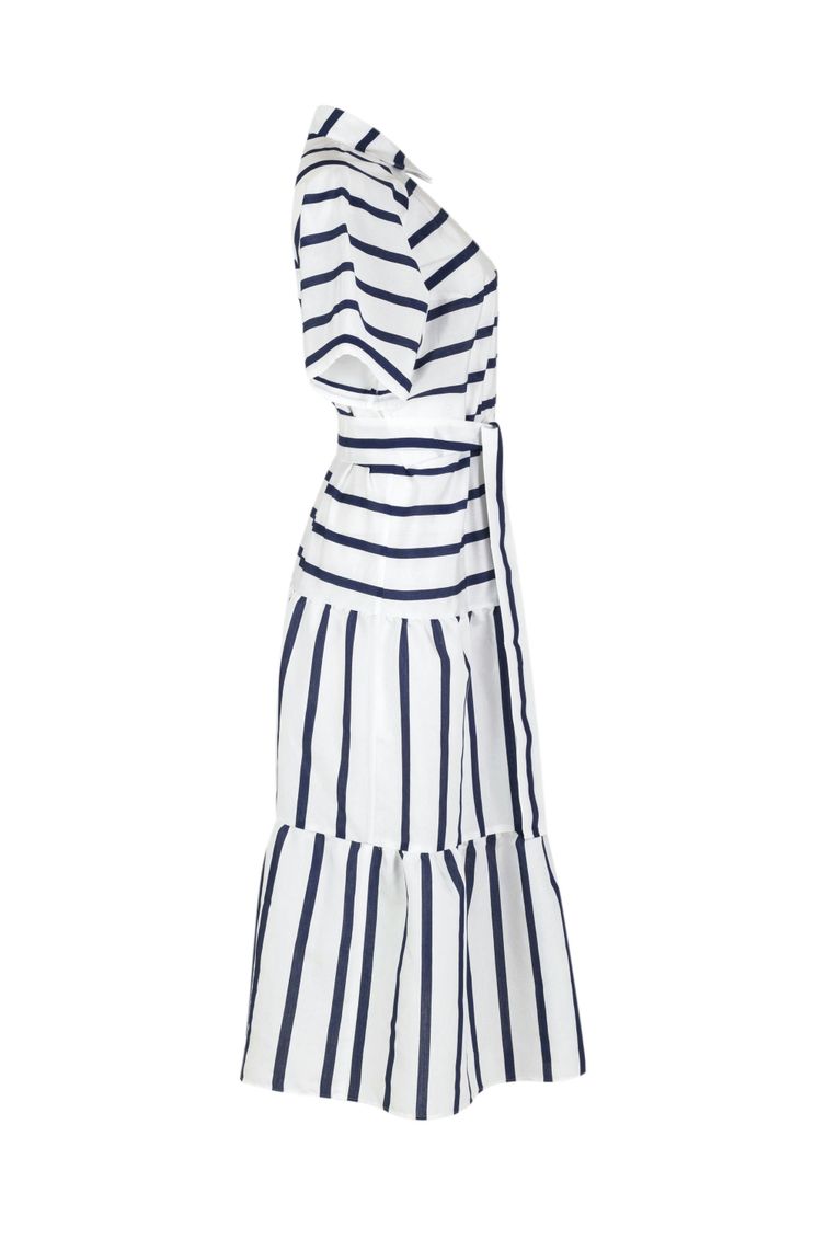 Dress Elema #5K-458 poloska/sinij 170