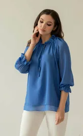 Блуза MiSlana 0791 син