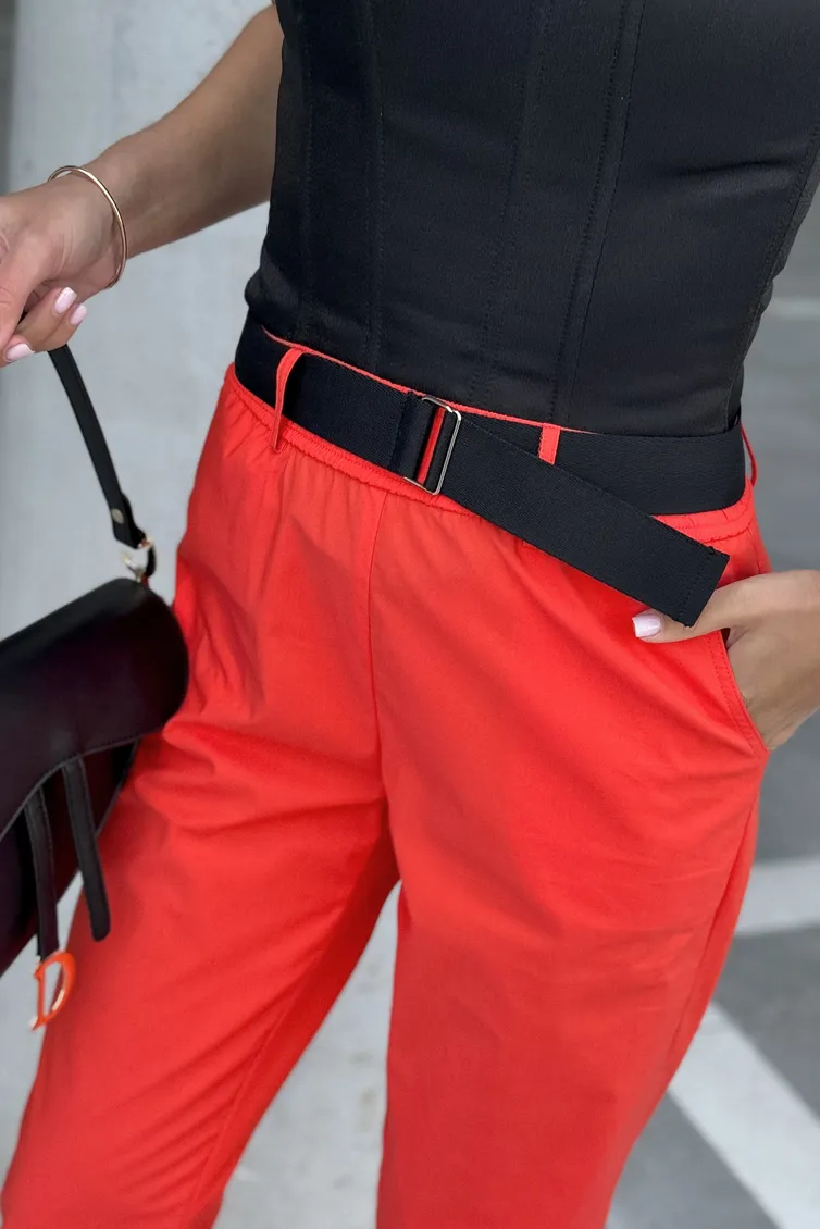 Trousers PRATA wear #S035 krasnyj
