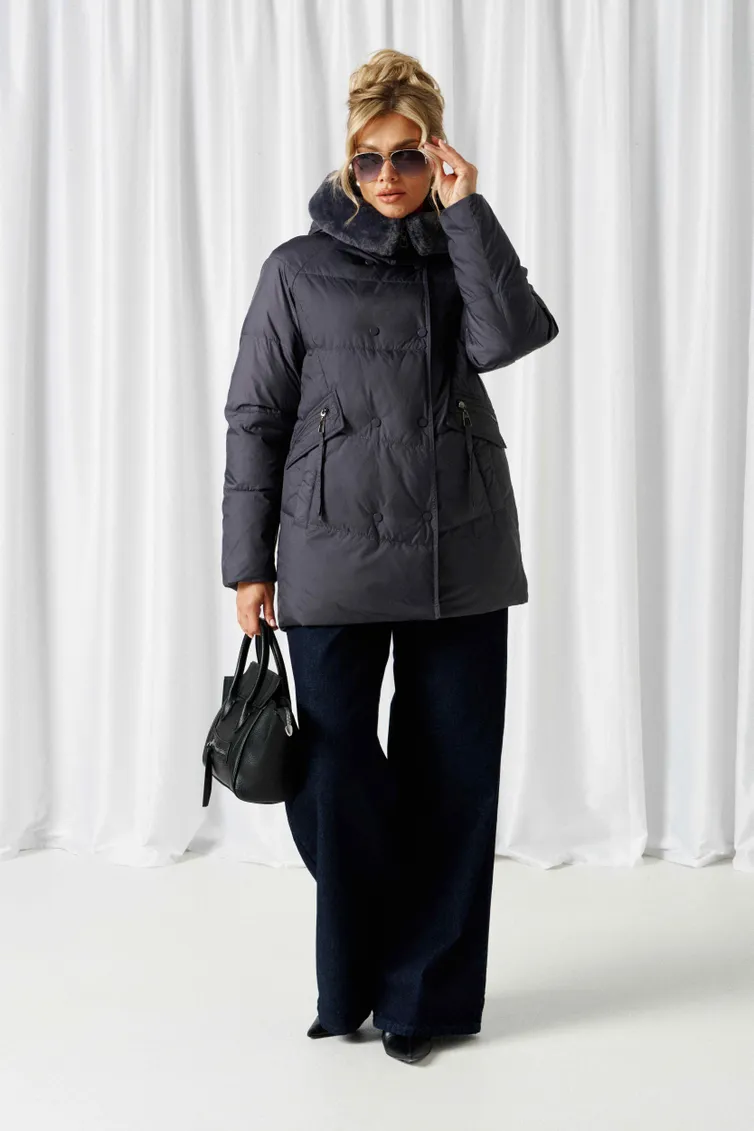 Coat Beautiful & Free #1018 grafit