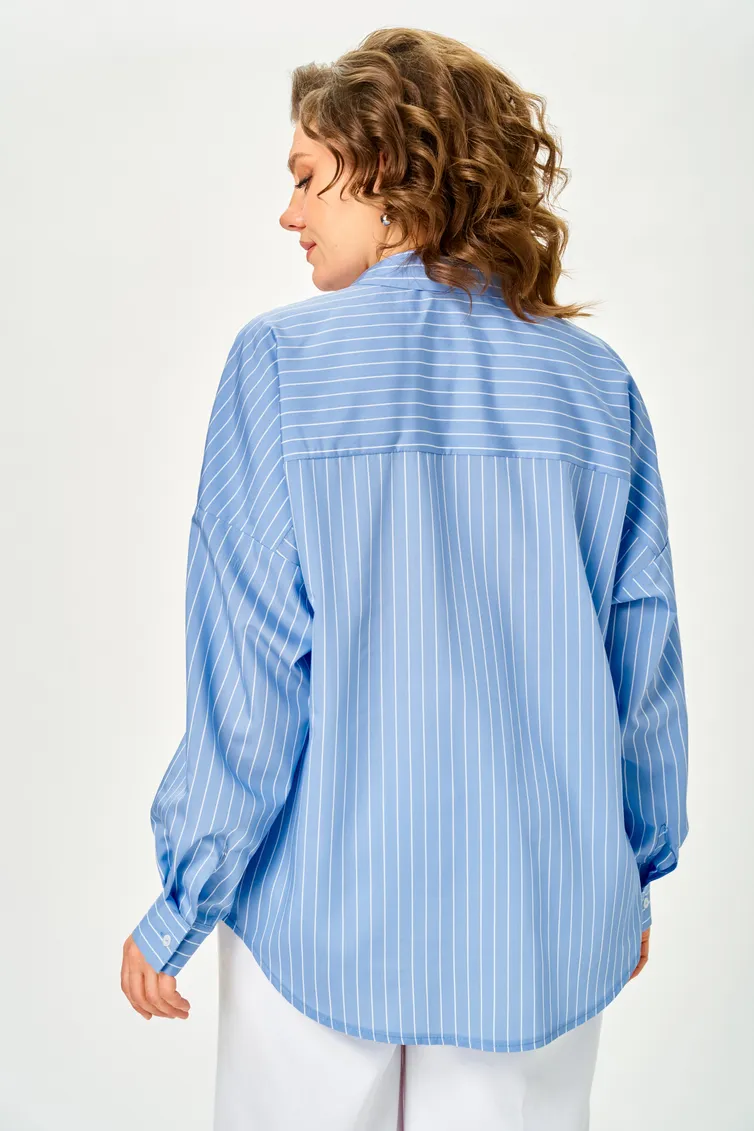 Рубашка Michel Chic арт. 800 голубой ажур