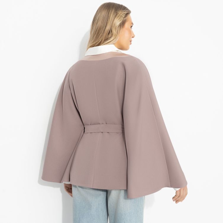 Жакет CHARUTTI арт. Яркий эффект (вереск, с поясом)