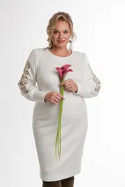Sukienka Vilena-fashion #1006 molochnyj