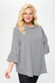 Bluzka Abbi #4022 belo-chernyj