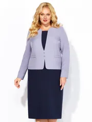 Sukienka Linia L #B-2093 sirenevyj-temno-sin