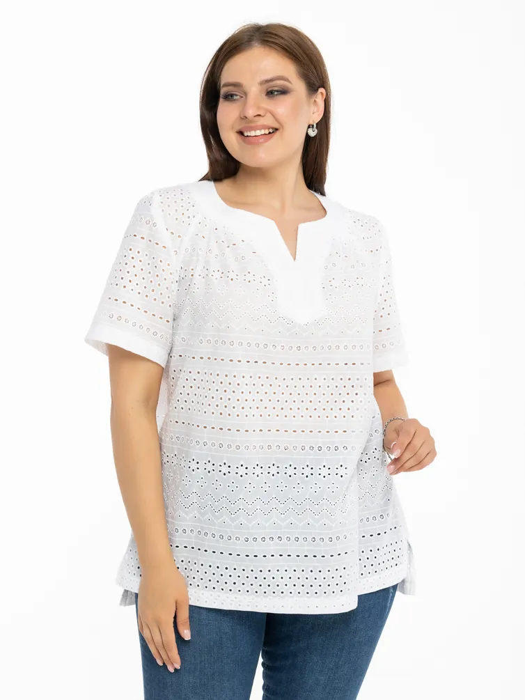 Bluzka Avila #0858 belyj