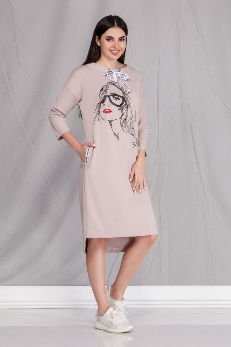 Dress Ivelta plus #1706 bezhevyj
