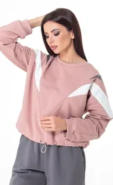 Свитшот Anelli Laurel 1018 пепельная роза