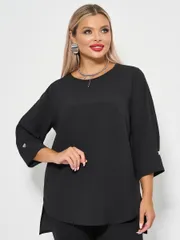 Bluzka DORA plus #0220-2 chernyj nyud