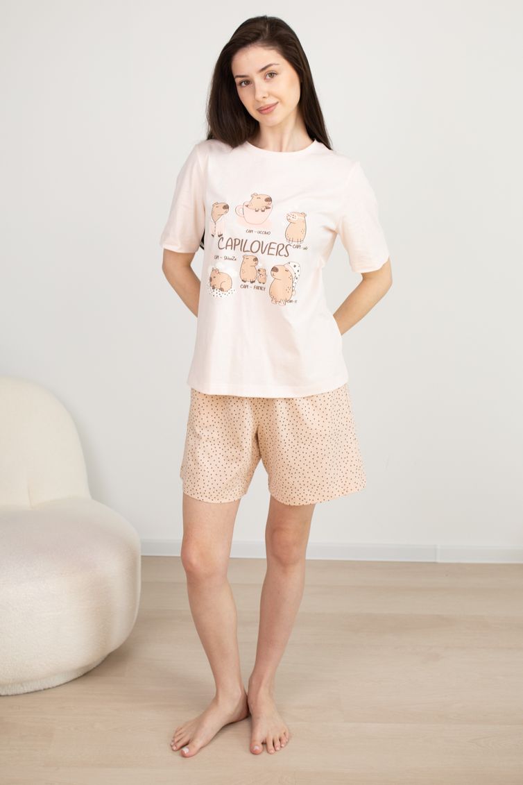 Пижама Купалинка арт. 38004G 158,164 К.пудровый,набивка