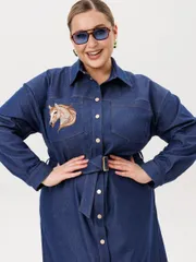 Sukienka Ava fashion #M-174 sinij