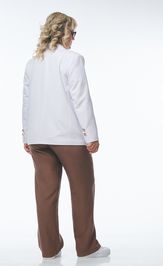 Костюм OVERYOU 246 белый с капучино