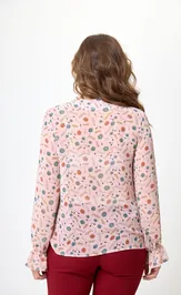 Блуза Anelli Laurel 1233 розовый с цветами